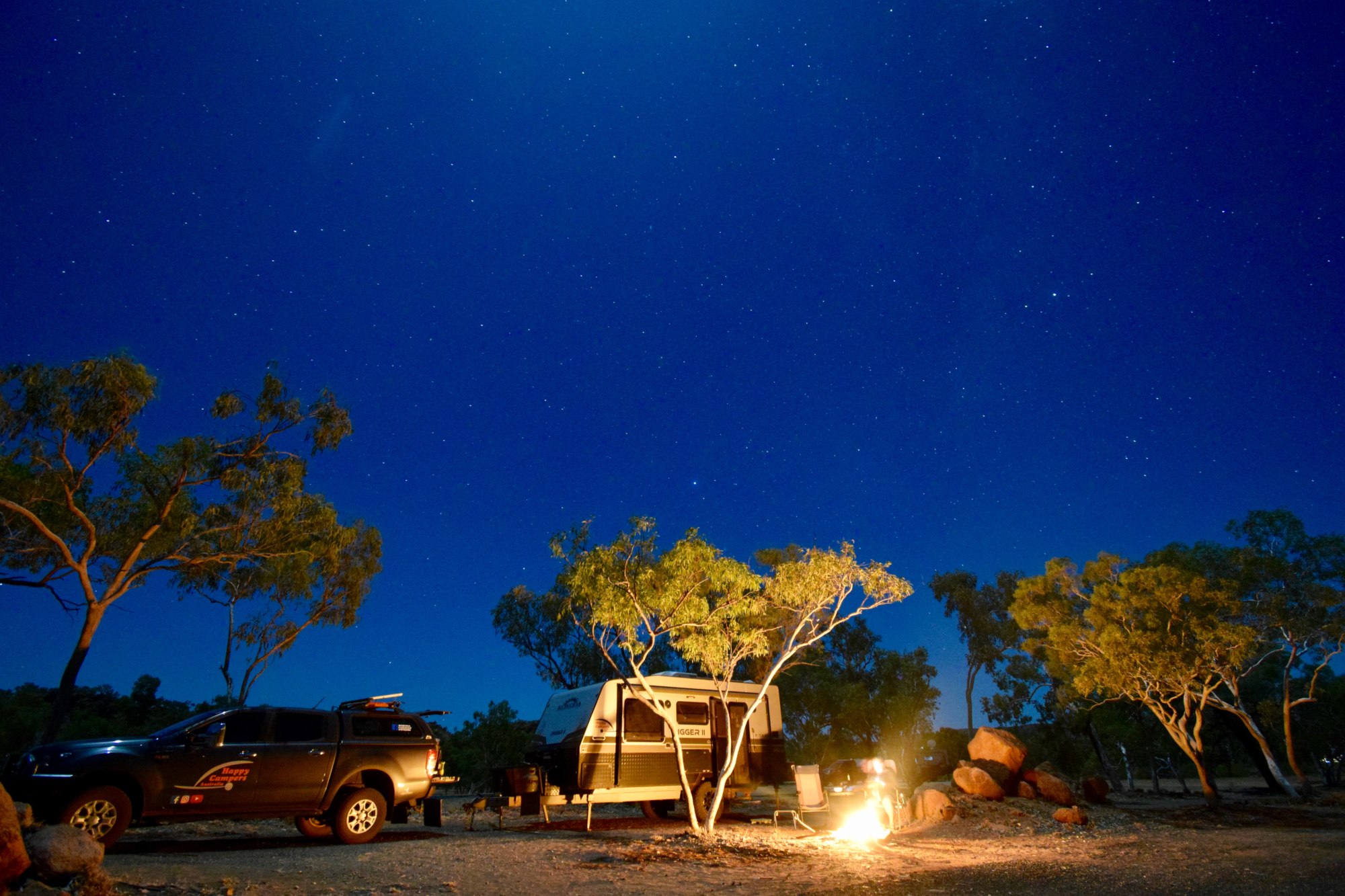Mary Kathleen. Free Camp, East of Mt. Isa, Qld. Happy Campers Australia