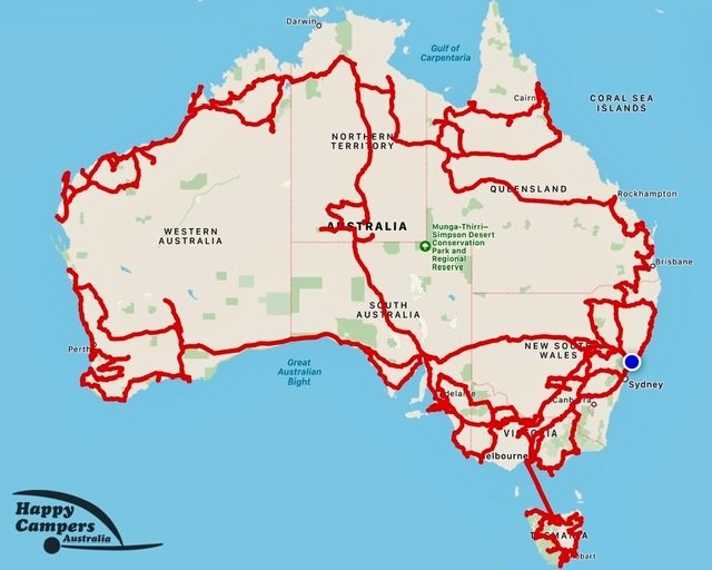 65,000 km and 18 months Touring Australia – The Stats